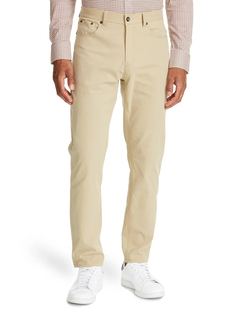 W.R.K Khaki Cotton Stretch Twill Slim Straight Fit Pant/6854